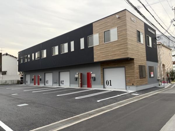 茨木市上郡2-B：倉庫事務所（西・WEST）