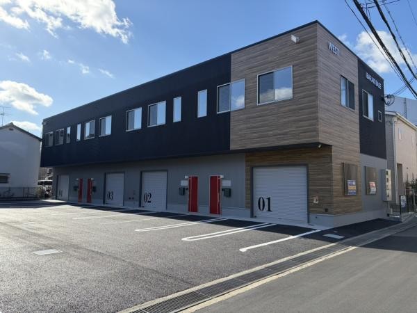 茨木市上郡2-B：倉庫事務所（西・WEST）